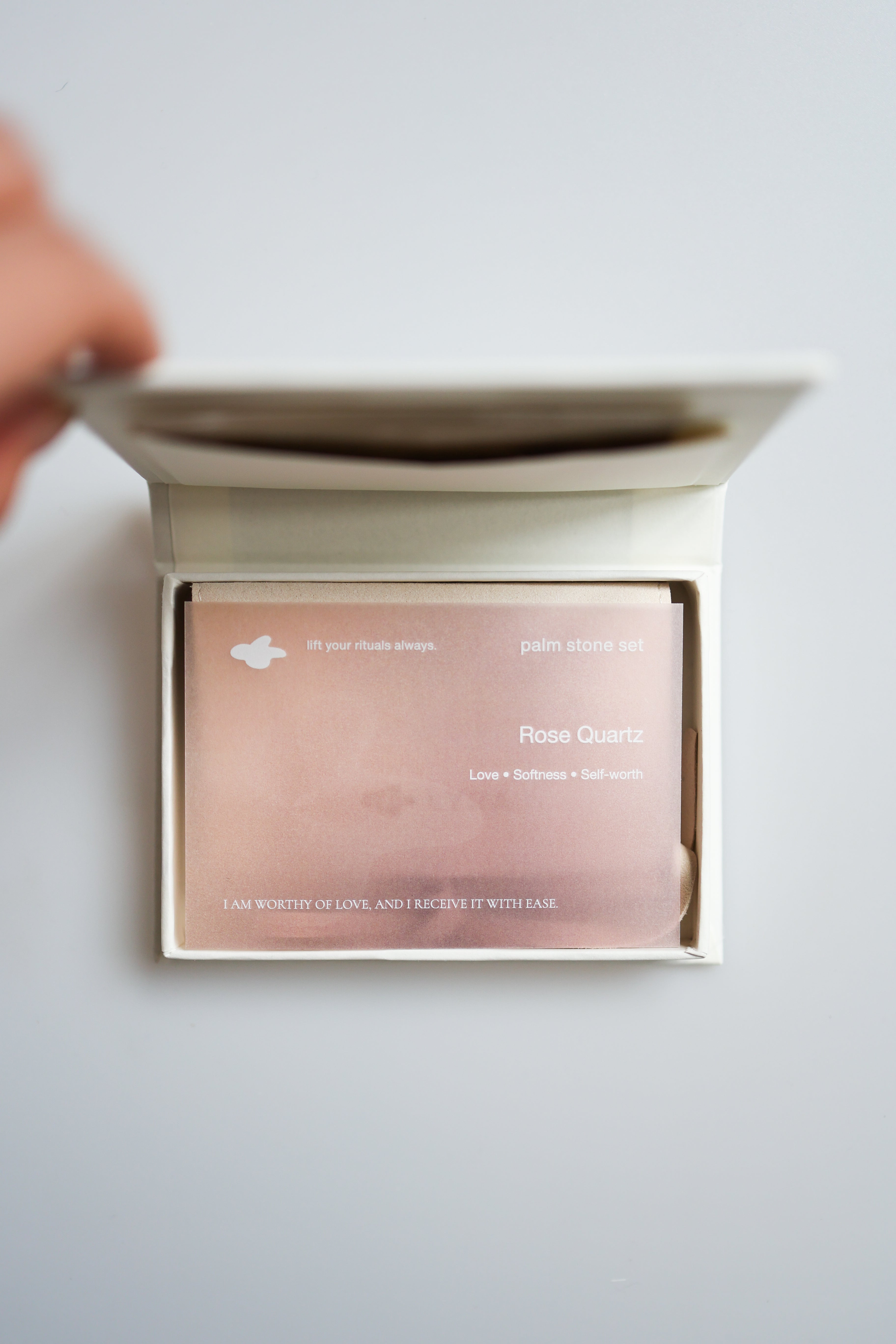 𝐑𝐄𝐒𝐄𝐓 Palm Stone Ritual Gift Set