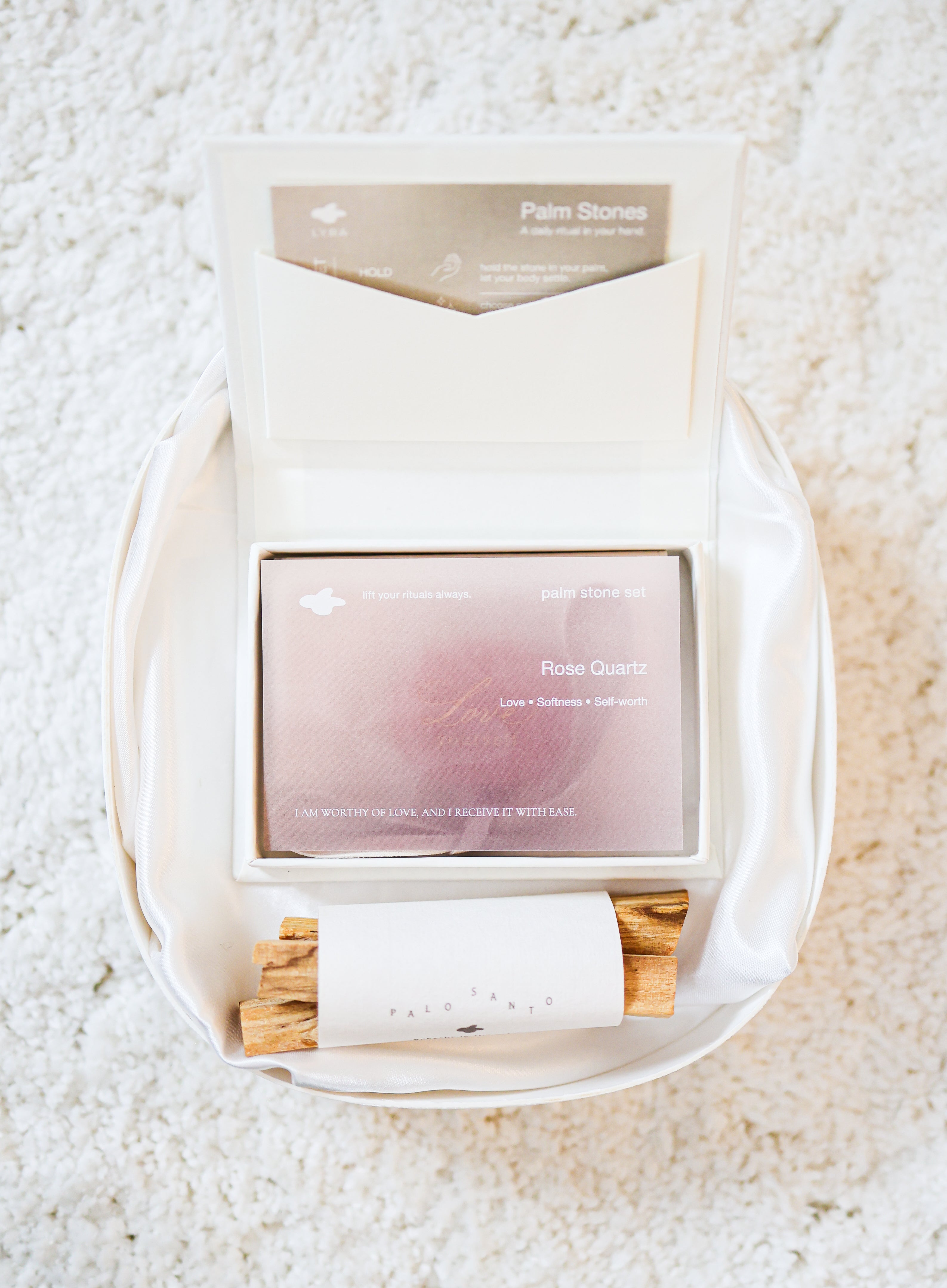 𝐑𝐄𝐒𝐄𝐓 Palm Stone Ritual Gift Set