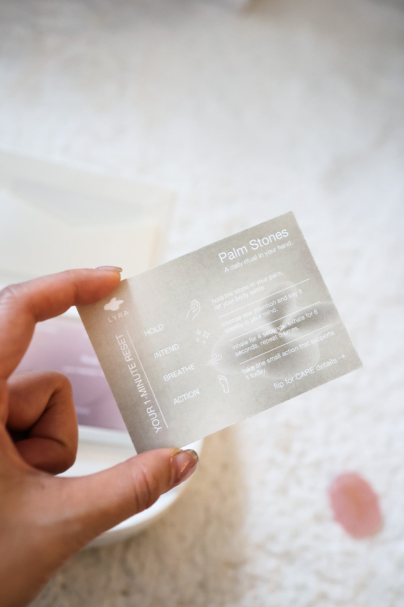 𝐑𝐄𝐒𝐄𝐓 Palm Stone Ritual Gift Set